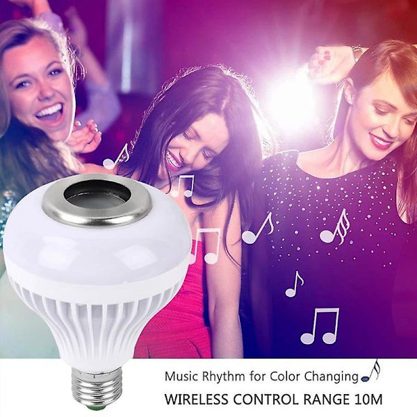 Bluetooth-musiikkikaukosäätimen polttimo Led-musiikkipolttimo RGB-värinen kaukosäätimen musiikkipolttimolamppu