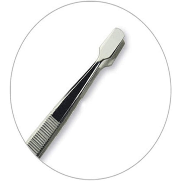 Set med 2 pinsetter i rustfritt stål, flat form, materiale: 2 stk. - Komfortabel og praktisk 12 cm
