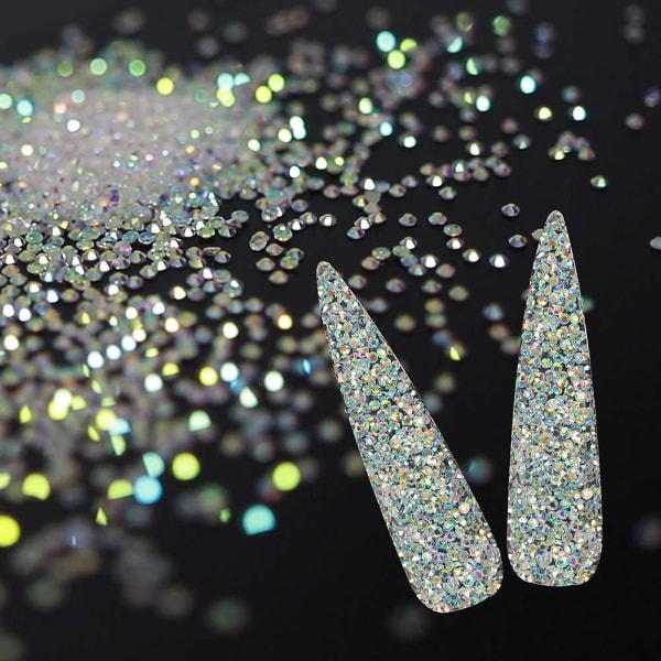 10000 kpl strassit Irisoivat kristallit Pitkäkestoinen vatsan kiilto kuin Swarovski Nail art varten Puhelin Tee itse askartelu & kynsien kauneus meikkikoristelu