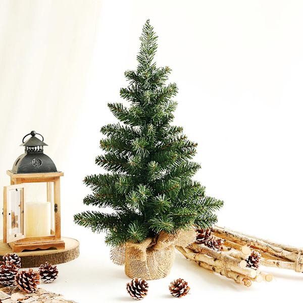 Realistsik Vacker Tyg Levande Mini Julgran Inspirerande Julgransmodell för Hemmet (30cm)