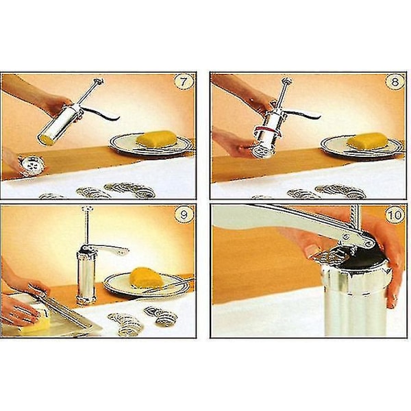 Kakepresse Bake Cookie Machine Rustfritt Stål Cookie Gun