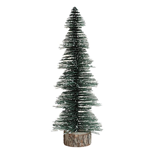 Cedarmodell Konstgjord Realistisk Utsökt Hantverk Träbas Snöfrost Tallträd Ornament för Hemmet (30 cm)