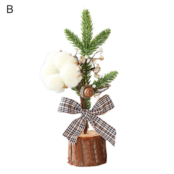 Miniatyr Julgran Levande Dekorationer Bärbar 25cm Konstgjord Miniatyr Julgran för Skrivbord (B)