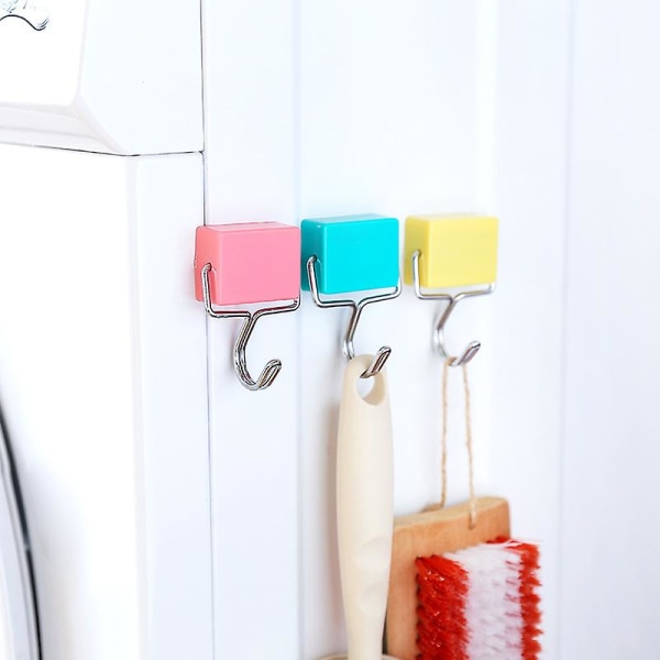 Monikäyttöiset magneettiset koukut, luovat magneettiset koukut, supervahvat magneettiset koukut, värikkäät magneettiset koukut, vahvat magneettiset koukut, 3 kpl