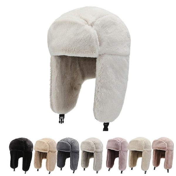Plys varm Leifeng hat, ørebeskyttelse Fashion tyk ski cap, vindtæt Plus Velvet Outdoor Slouchy