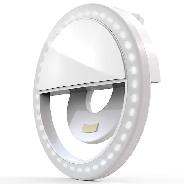 Selfie Ring Light Uppladdningsbar bärbar Clip Fill Light Video Make Up