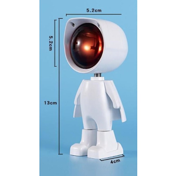 Solnedgångsljus Solstråle Atmosfärsljus Liten Solnedgång Solnedgångsljus Robot Mini Astronaut (Solnedgångsröd)