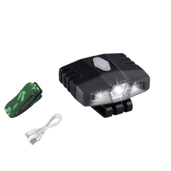 Mini håndfri LED Clip On Cap Light - Genopladelig op til 96 timers brug, 100 Lumen Ultra Bright, Let (1,0 oz), Bærbar Hat Light Til Fiskeri