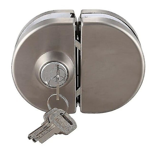 Nytt 1 Set Dubbel Öppen Glasdörrlås Rostfritt Stål Dubbel Bult Skjutdörrlås 10-12mm Kontorsglas Säkerhet