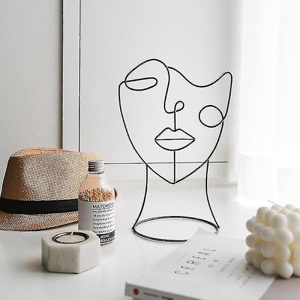 Abstrakt figur skulptur konst dekoration metall linje handgjorda figurer