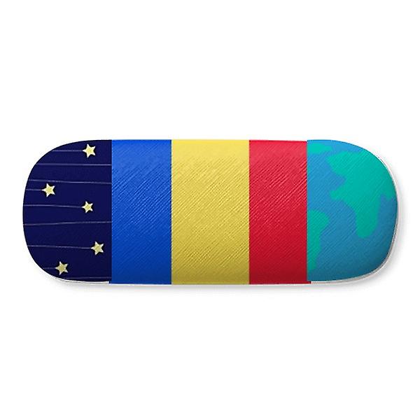 Rumänien Flagga Europeiskt land Hårt skal Glasögon Case Stjärnhimmel