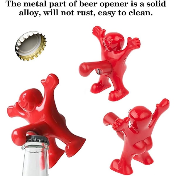 Flaskeåbner, Sjovt Vinåbner Corkscrew Vinpropper Øl Flaskeåbner Nyhed Vin Gave Sæt 3Pcs