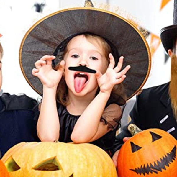 Rolig kostym Fest Man Man Halloween Skägg Ansiktshår Förklädnad Spel Svart Mustasch Festtillbehör Stil 3