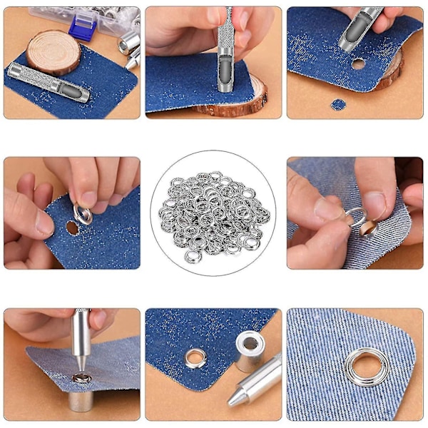 100 Set Öglor 16mm Grommet Kit Öglor Verktyg Metall Grommet Ögla Kit Med Grommet Verktyg För Canv Niuniu