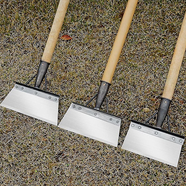 Utendørs hagerengjøring flat skyve robust skarpt blad rengjøringsspadehode for utendørs hagegress, 20 cm