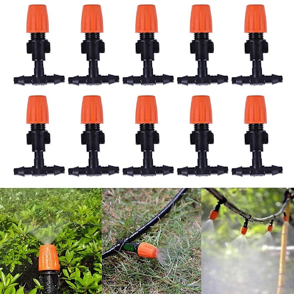 Trädgård bevattningssystem, 10 stycken droppbevattning kit automatisk bevattningssystem droppbevattning mikrospridare buske droppbevattning kit