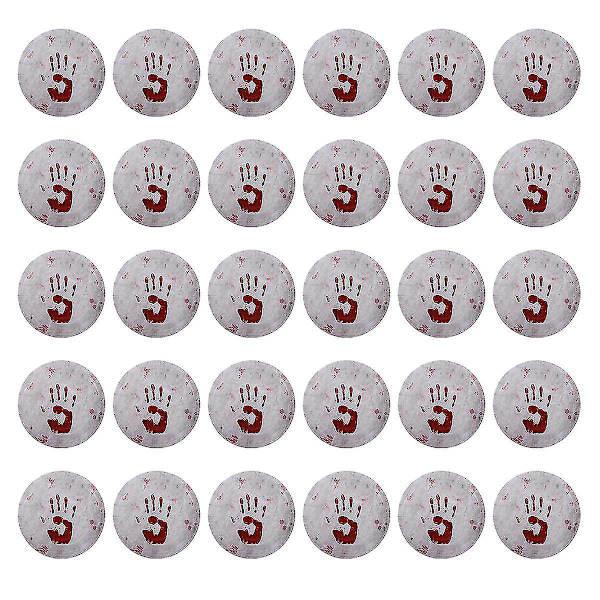 24pcs Halloween Paper Trays Blood Handprint Halloween Party Paper Plates