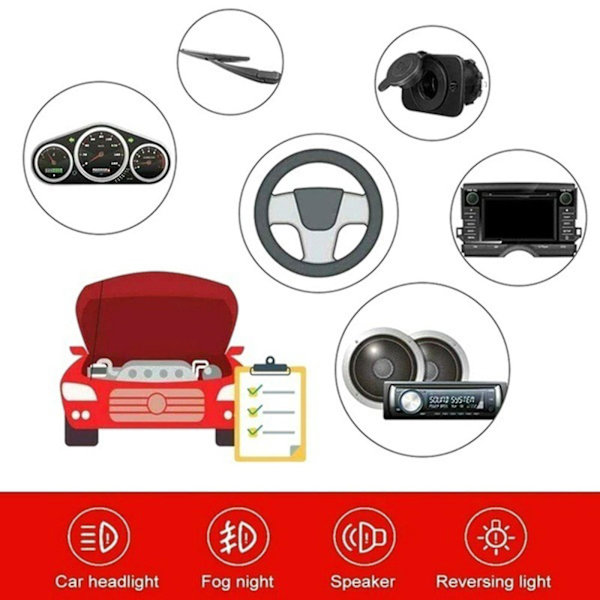 Assorteret sæt med bilsikringer - Mini-sikringssortiment til biler, lastbiler, SUV'er og autocampere