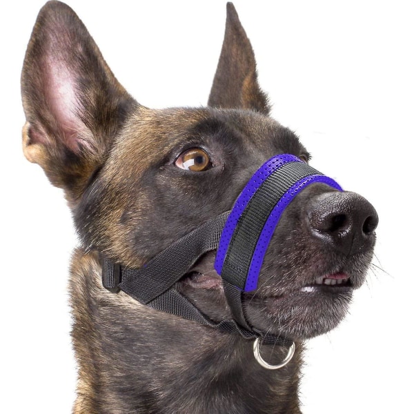 Hundnosparti för små medelstora hundar Antibitande skällande Tuggande med mjuk stoppning och justerbar ögla(L）