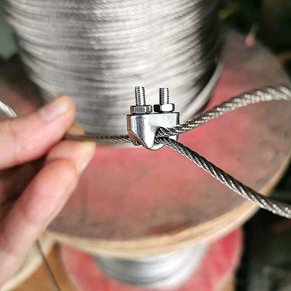 Metallkabelbindere, U-bolt klipskabelbinder for industri, husholdning, lasting og lossing av last M3 12 stk