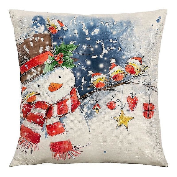 4 st jul-kuddfodral - 45*45cm juldekorationer kuddfodral - festliga kuddfodral