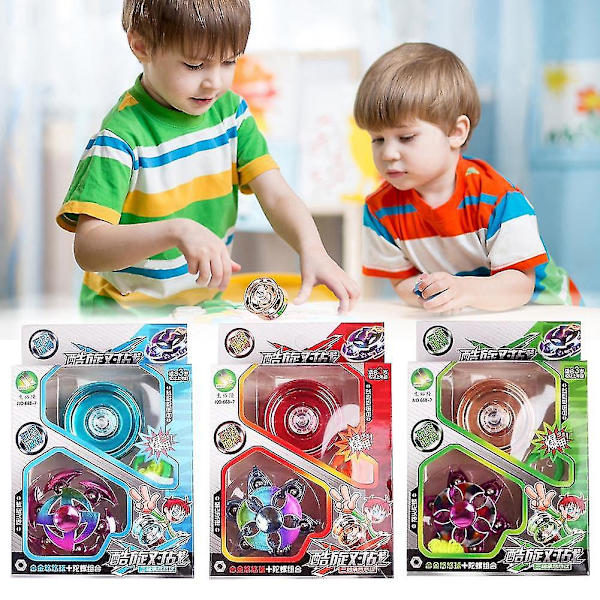 Yo-Yo-boll i aluminiumlegering, Yo-Yo Fidget Spinner-set, Leksak för barn, Födelsedagspresent för pojkar (röd)