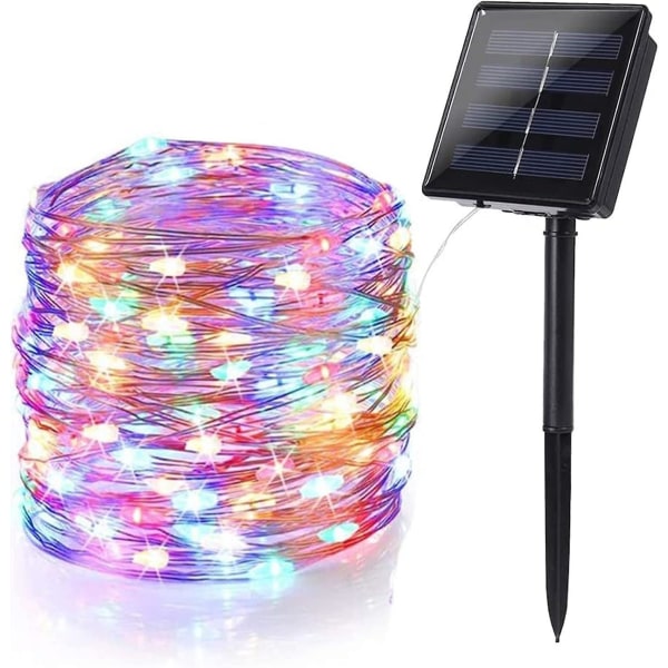Solar Christmas Fairy Lights Outdoor, 24m 240 Led Outdoor Copper Wire Lights Solar Fairy Lights 8 Modes Waterproof