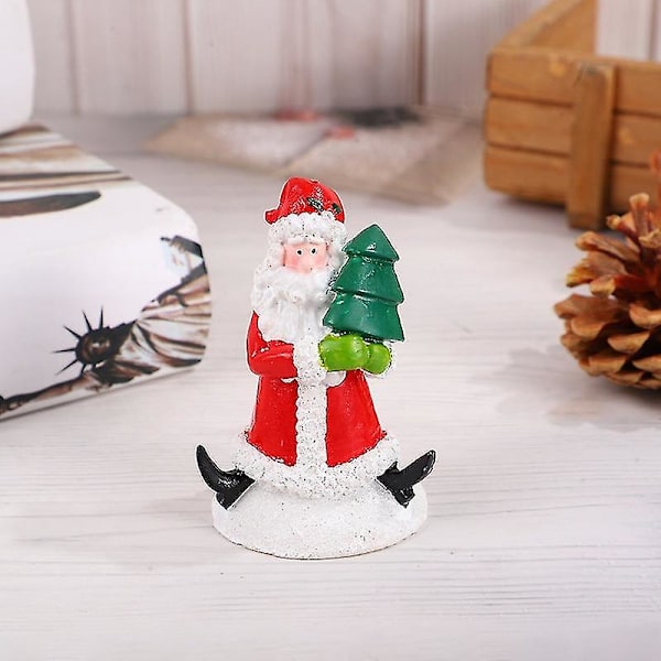 2 st Creative Jultomte Sittande Håller Julgran Hemhängande Juldekoration Resin C