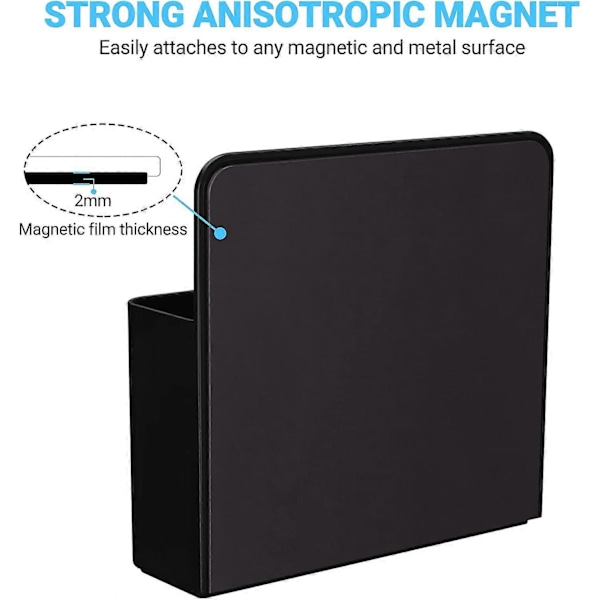 Magnetisk markörhållare för whiteboard/kylskåp/kylskåp, magnetisk pennhållare torr raderingsbricka med anisotropisk magnetbaksida