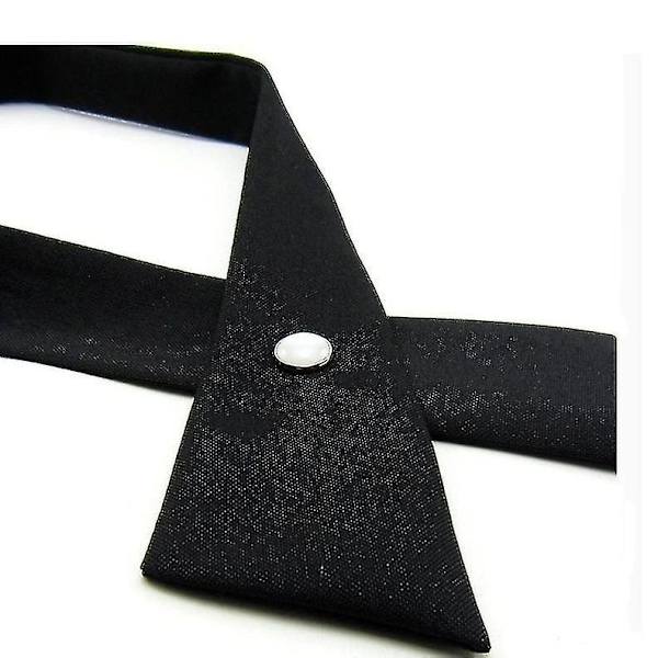 Ny Design Mode Män Och Kvinnor Justerbar Kors Slips Solid Cr Polyester