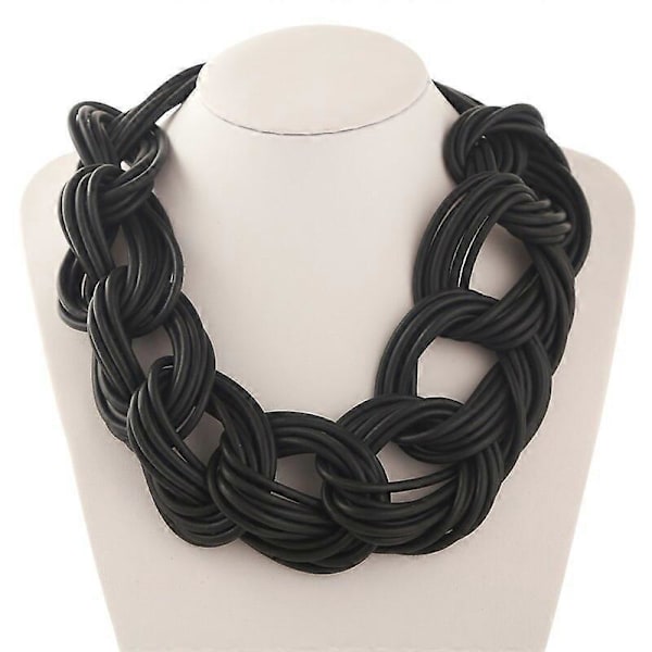 Nytt Handgjort Damhalsband Gotisk Stil Klädtillbehör Vintage Klassiska Chokers Halsband Unik Silikongummi Repkedja（7）