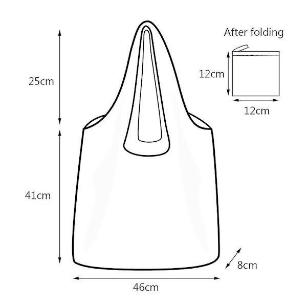 2 stk./pakke Foldbar indkøbspose Genanvendelige Eco poser Til grøntsager Dagligvarepakke Kvinders Shopper taske Store håndtasker Tote tasker Lommepose