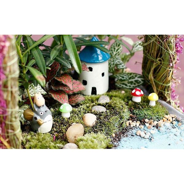 20 st svampdekoration för Bonsai miniatyrlandskap (röd)