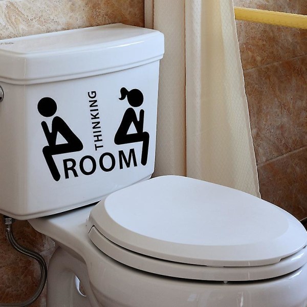 10*7cm itseliimautuva - seinämaalaus - WC - pesuhuone - kylpyhuone - WC - viihdehauska kylpyhuoneen oven tarra - kodin sisustus pieni WC-kyltti irrotettavat seinätarrat