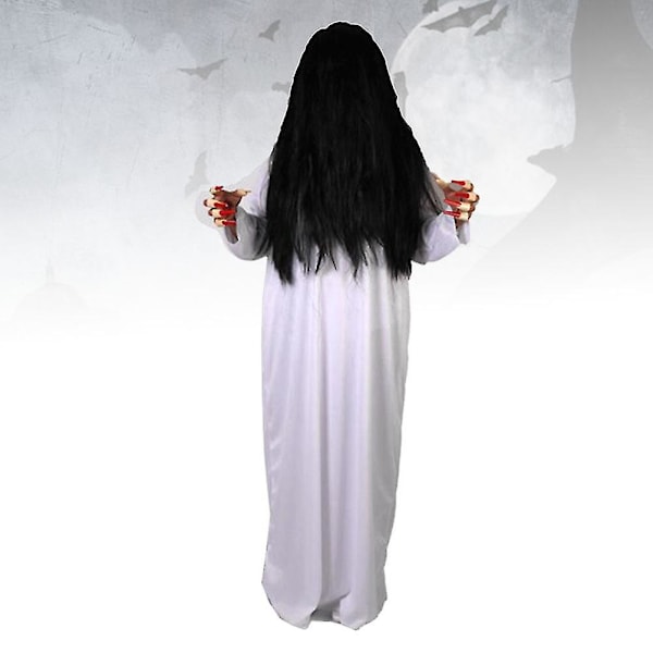 Mustat Asut Haamuvaatteet Mustat Hiukset Kauhumekko Tarvikkeet Halloween Cosplay Tarvikkeet naamiaiskoska