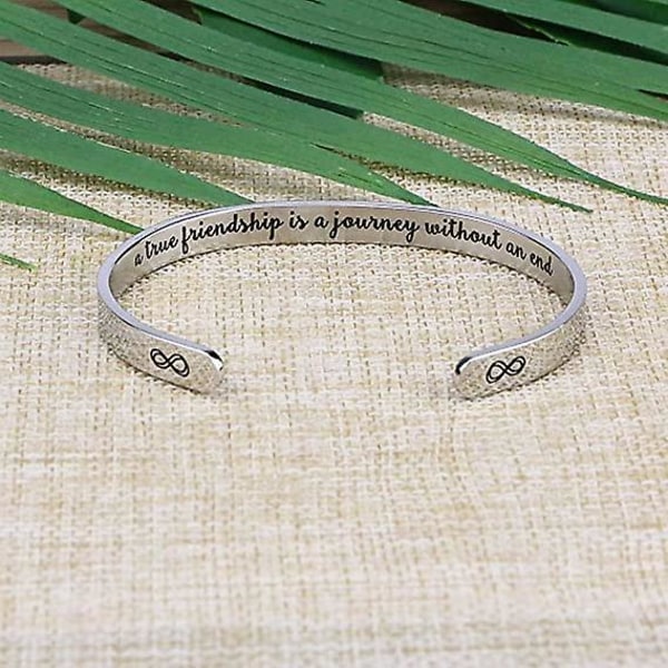 Motiverande armband för kvinnor, personlig present till mamma, graverad stavningsmanschett, armband, krona, födelsedagssmycken