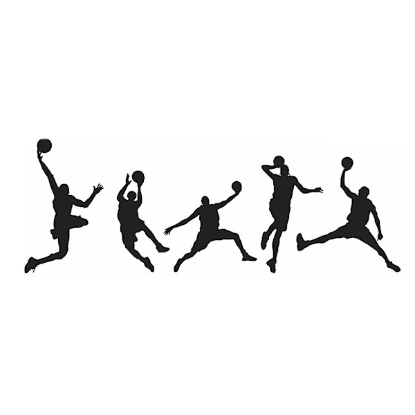 Spela Basketboll Man Väggdekal Sovrum DIY Avtagbar PVC-klistermärke Väggmålning Dekoration