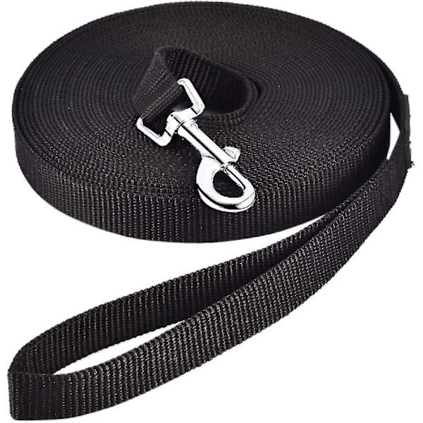 Lang belte for hundetrening (3m lang, svart)