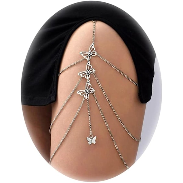 Beinkjede for kvinner, lårkjede for jenter, gull slangeanheng, boho kroppskjede for strand sommerferie