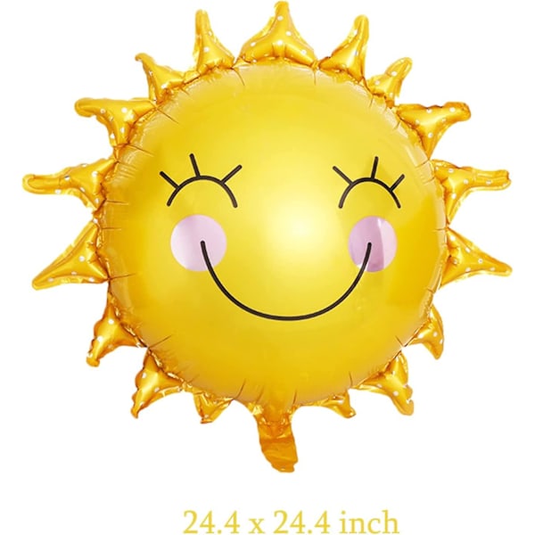 4 st Solballonger Regnbågsballonger Solstråleballonger Smiley Ansikte Jumbo Regnbågsfolie Ballonger För Födelsedag Baby Shower Bröllop Fest Dekoration Tillbehör
