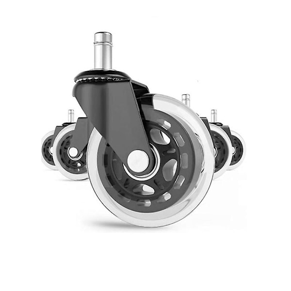 Kontorstolhjul Erstatning Gummi Stol Caster For Tregulv, 3stk