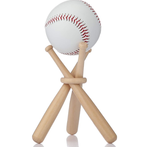 Træ Baseball Display Stativ Holder Softball Bracket Base Med Baseball Bats Til Baseball Spiller Fans