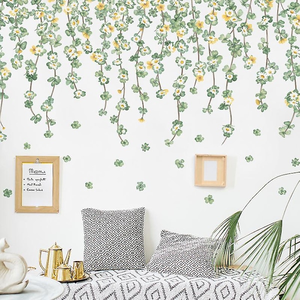 En uppsättning väggdekaler, blomväxter väggdekal vardagsrum väggdekor, sovrum kontor väggdekor