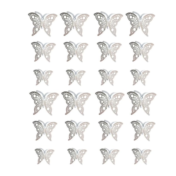 72st 3d ihålig fjärilsväggklistermärke kompatibel med heminredning Diy(b)