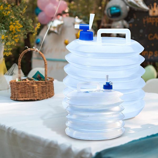 Hopfällbar Vattenbehållare Hink Vattenbärare, BPA-fri Vattentank Vattenkanna Hinkar Förvaring för Husvagnar Camping Vandring Resa BBQ Resa Användning