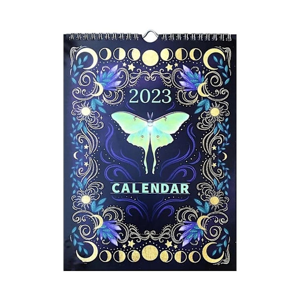 Ny Dark Forest Lunar Calendar Väggkalender Månadsvis Färgglad Väggkalender