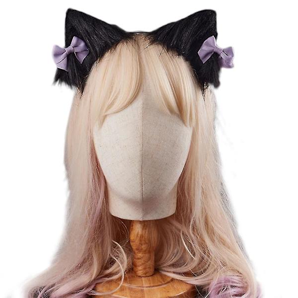 Katte Ræve Kunstig Pels Ører Pandebånd Søde Hårklemmer Fancy Cosplay Tilbehør