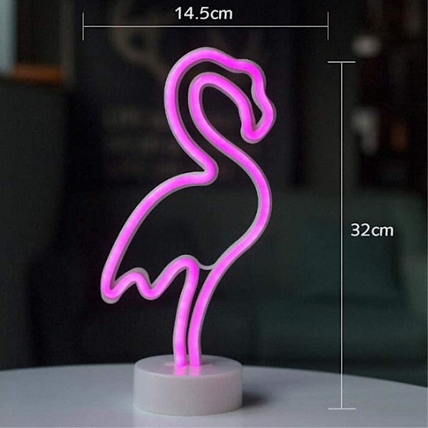 Flamingo Neon Skyltar, Batteridriven LED Nattlampa, Perfekt Födelsedagspresent, Dekoration (Flamingos)