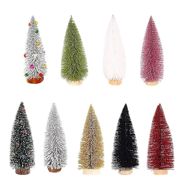 Juldekorationer Juldekorationer på skrivbordet Färgglada Tallar Miniatyrjultree Semester