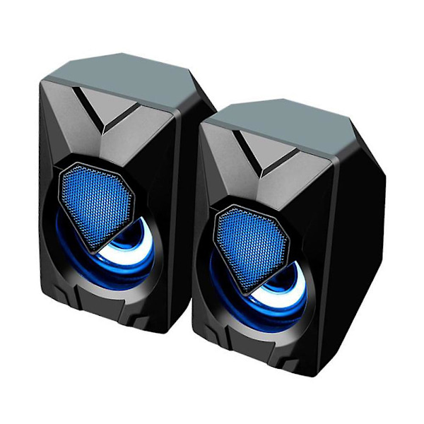 D71 RGB Datorhögtalare Hemmakontor Subwoofer med Färgglad LED-belysning USB Högtalare Hem